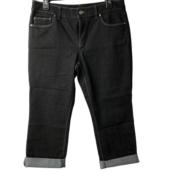 WHITE HOUSE BLACK MARKET DENIM  CROP/CAPRI PANTS 10 NWT - Picture 1 of 9